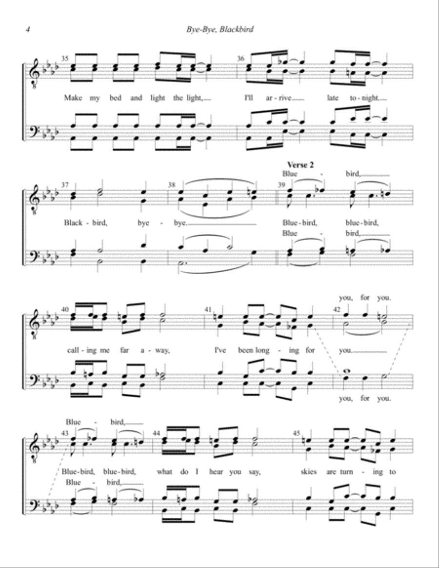 Bye Bye Blackbird TTBB scores gallery preview page 4