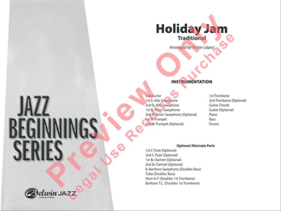 Holiday Jam Holiday Jam Jazz Ensemble scores gallery preview page 2