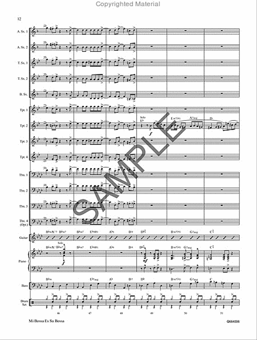 Mi Bossa Es Su Bossa Organ scores gallery preview page 13