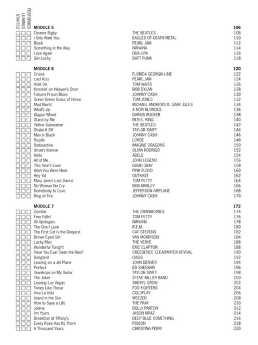 The JustinGuitar Easy Guitar Songbook Electric Guitar scores gallery preview page 5