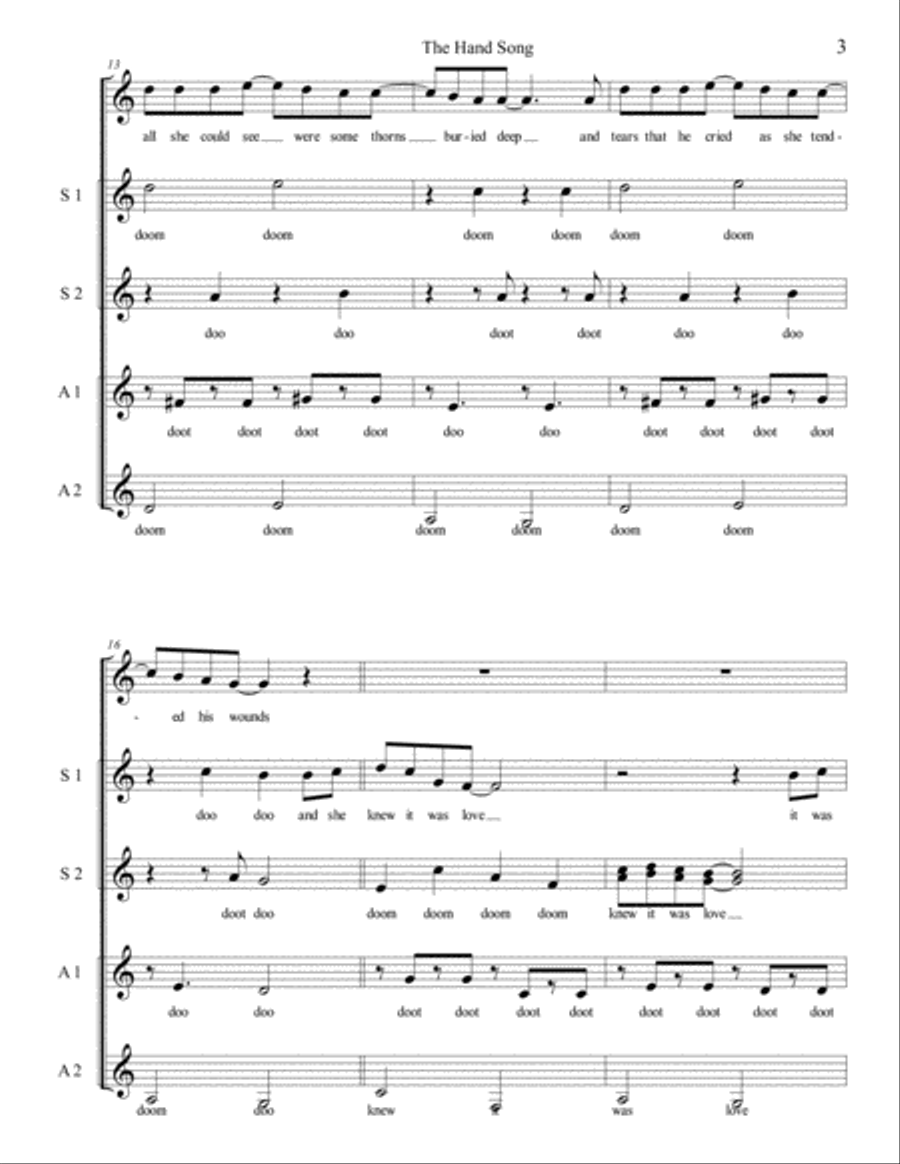 The Hand Song The Hand Song SSAA scores gallery preview page 3