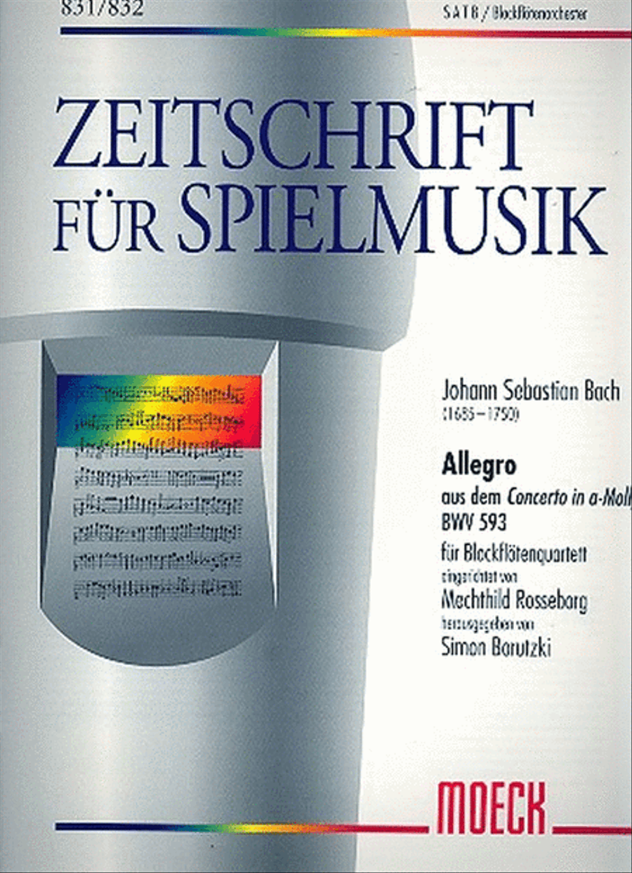Allegro Aus Dem Konzert A-moll BWV 593