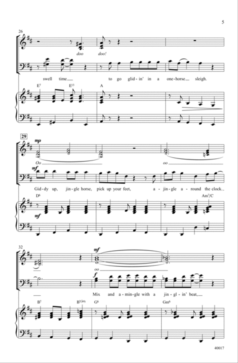 Jingle Bell Rock 4-Part scores gallery preview page 5