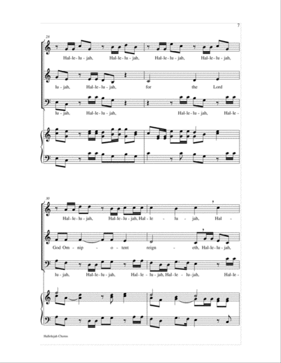 Hallelujah Chorus-SAB-Digital Download 3-Part scores gallery preview page 7