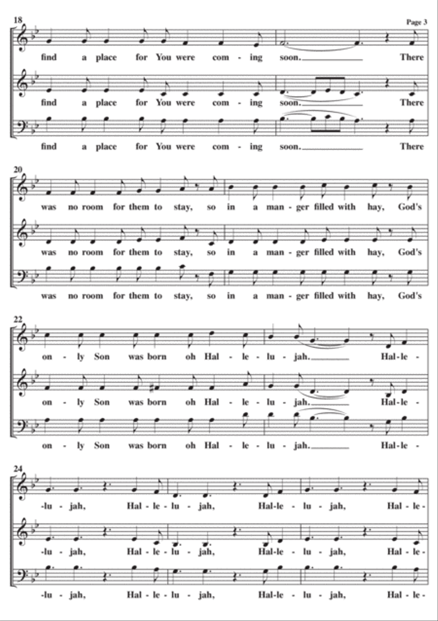 Hallelujah 3-Part scores gallery preview page 3
