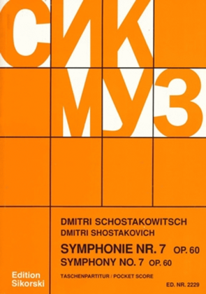 Book cover for Symphony No. 7, Op. 60
