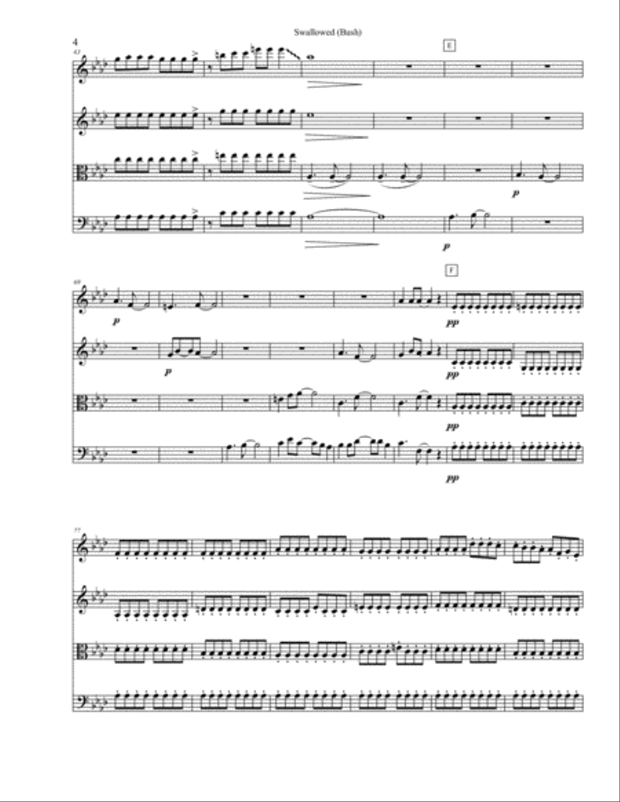 Swallowed Swallowed String Quartet scores gallery preview page 4