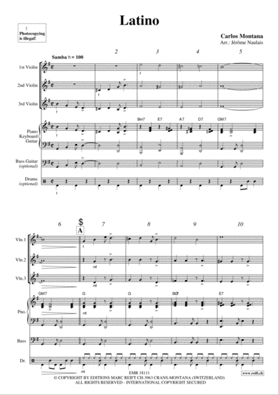 Latino Violin scores gallery preview page 3