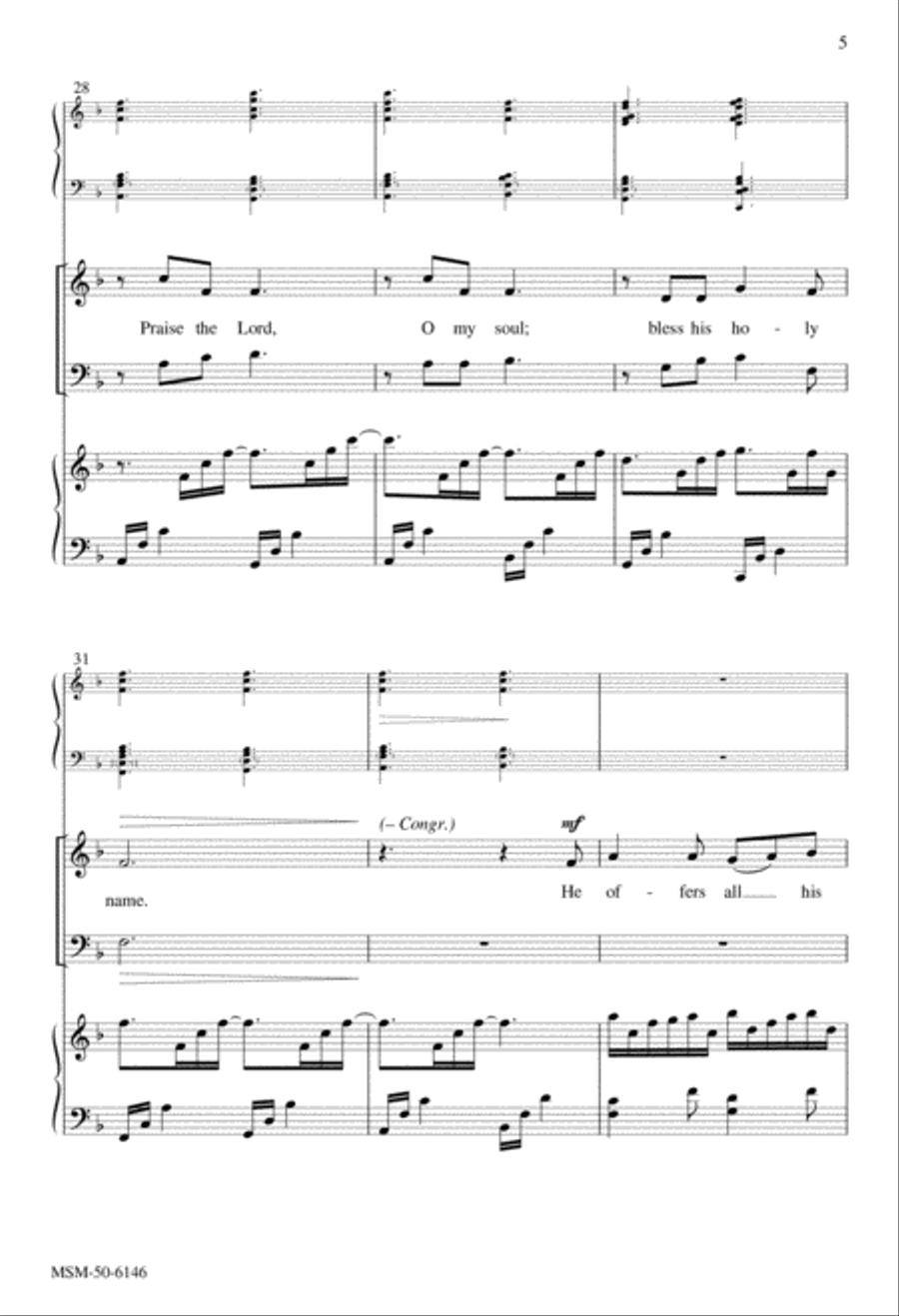 Bless His Holy Name 3-Part scores gallery preview page 4