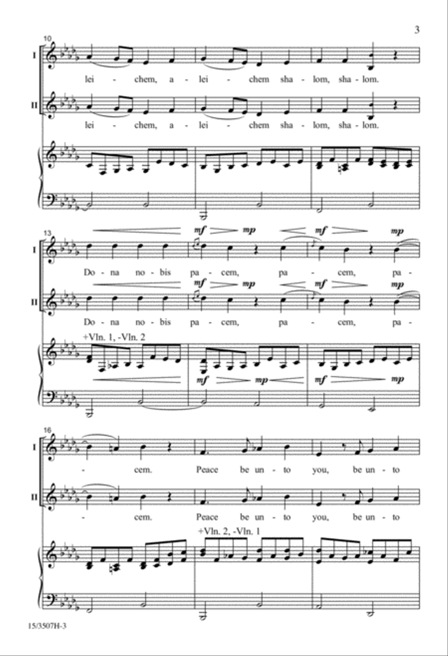 Shalom, Pacem, Peace Shalom, Pacem, Peace 2-Part scores gallery preview page 3