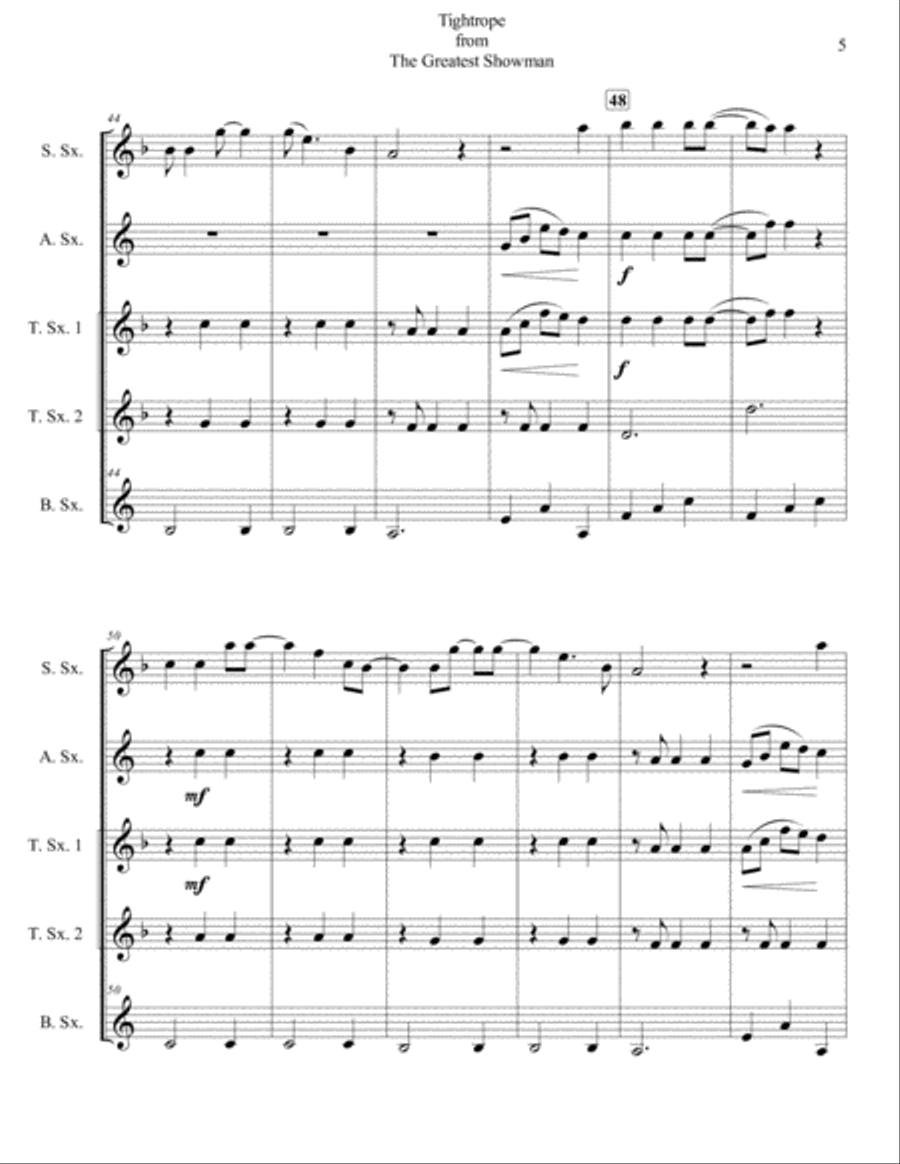 Tightrope Woodwind Quintet scores gallery preview page 5