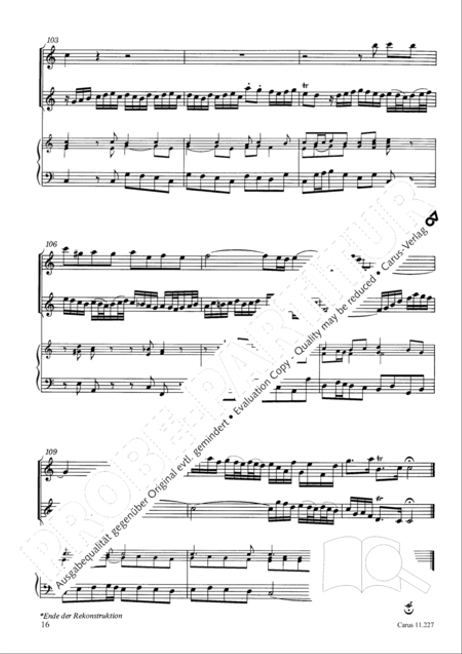 Concerto a tre in C Concerto a tre in C Recorder scores gallery preview page 17