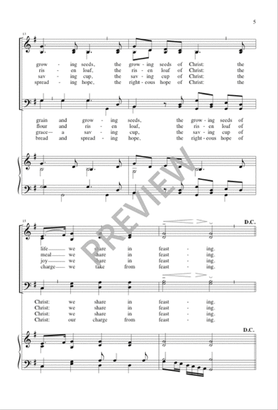 Christ, Our Host, We Come Adoring 4-Part scores gallery preview page 6