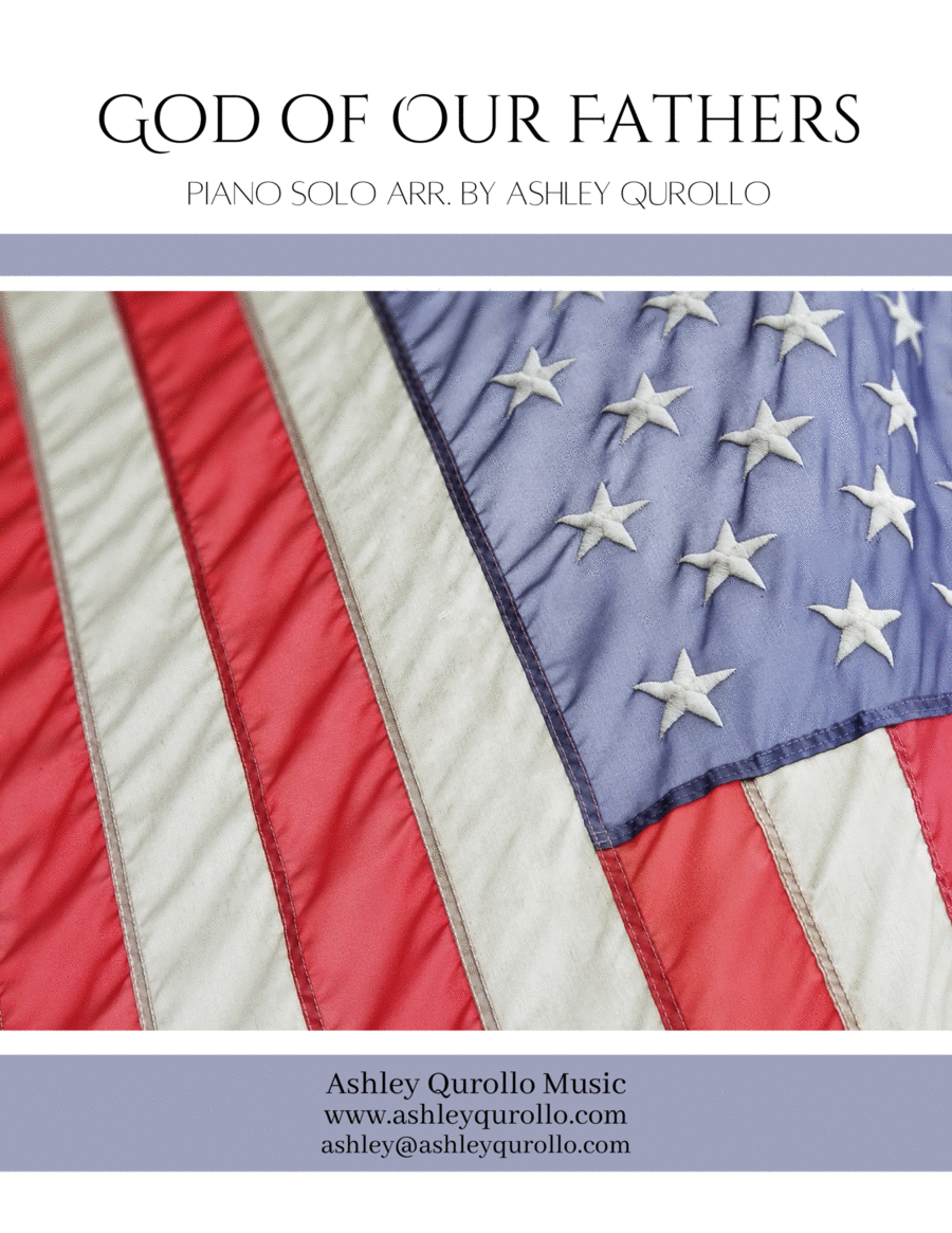 God of Our Fathers, intermediate piano solo Piano Solo scores gallery preview page 1