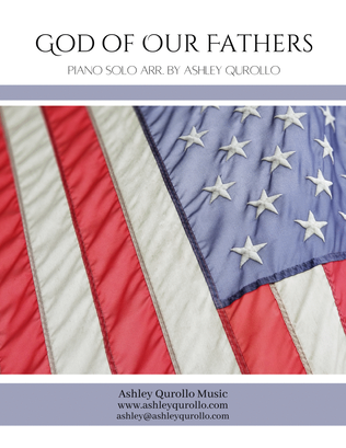 Book cover for God of Our Fathers, intermediate piano solo