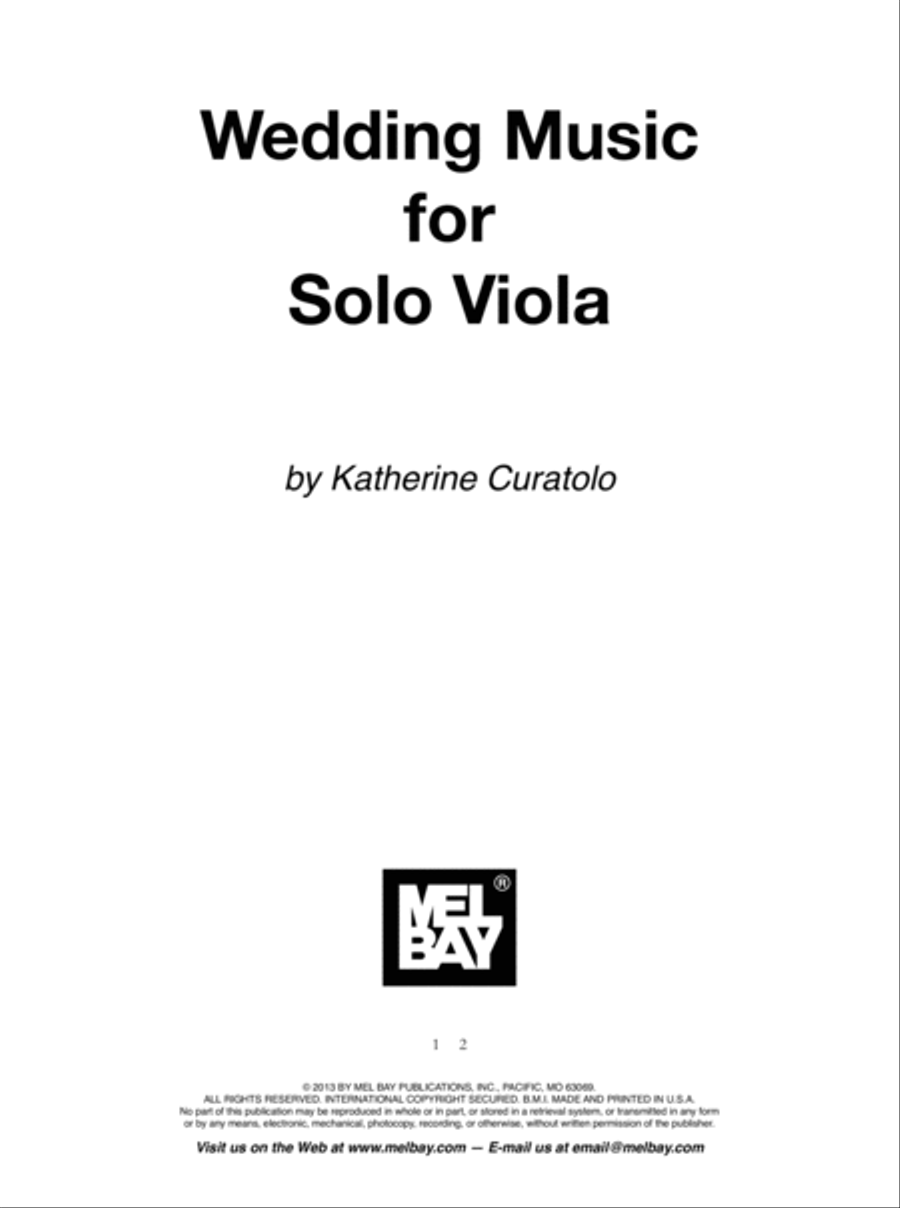 Wedding Music for Solo Viola Viola Solo scores gallery preview page 2