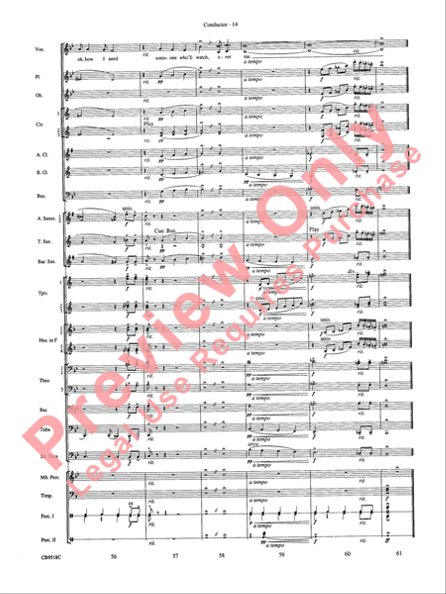 Someone to Watch Over Me Concert Band scores gallery preview page 16