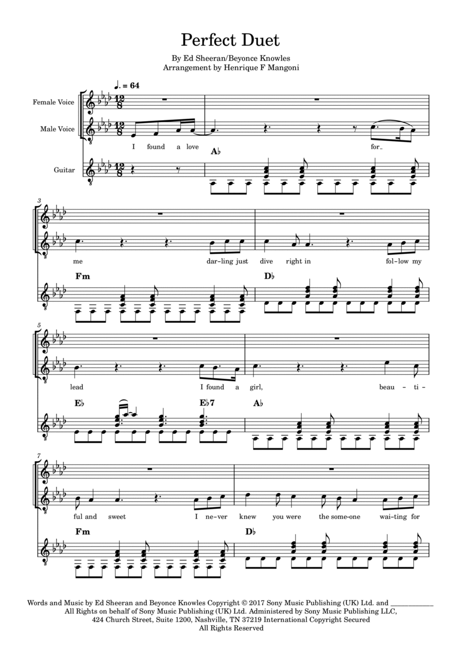Perfect Duet Vocal Duet scores gallery preview page 1