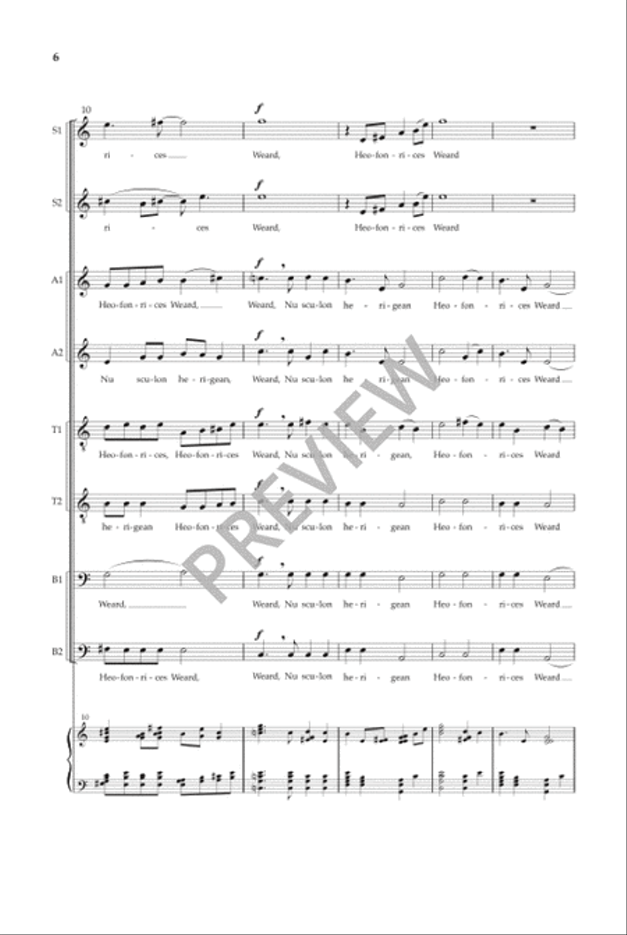 Caedmon's Hymn SSAATTBB scores gallery preview page 7