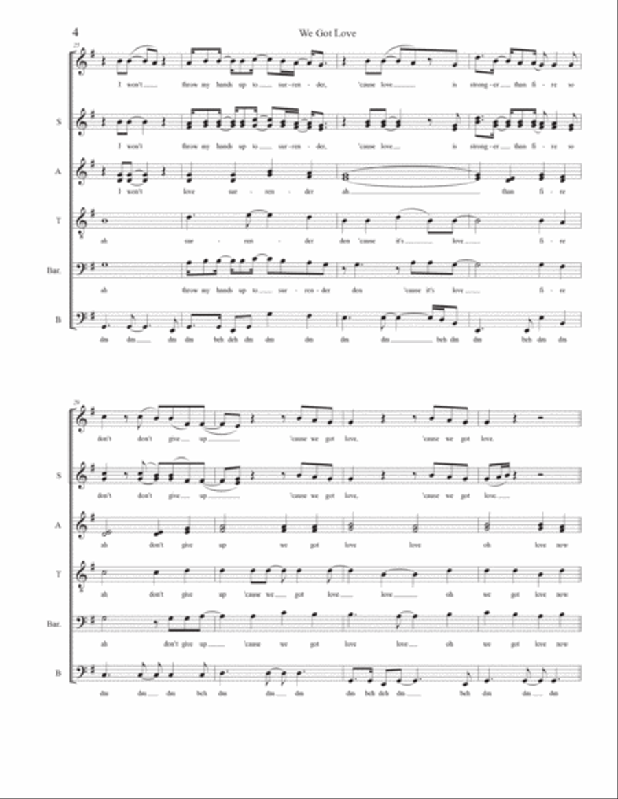 We Got Love 4-Part scores gallery preview page 4