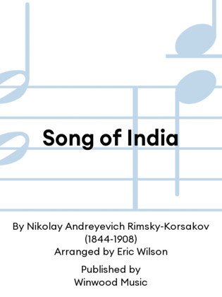 Book cover for Song of India