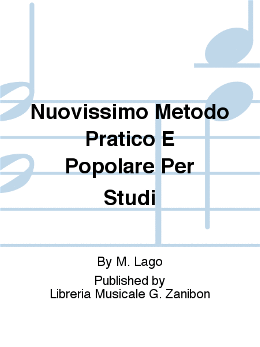 Nuovissimo Metodo Pratico E Popolare Per Studi Guitar scores gallery preview page 1
