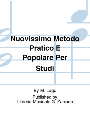 Book cover for Nuovissimo Metodo Pratico E Popolare Per Studi