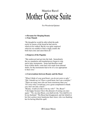 Book cover for Ravel - Mother Goose Suite Selections for Woodwind Quintet