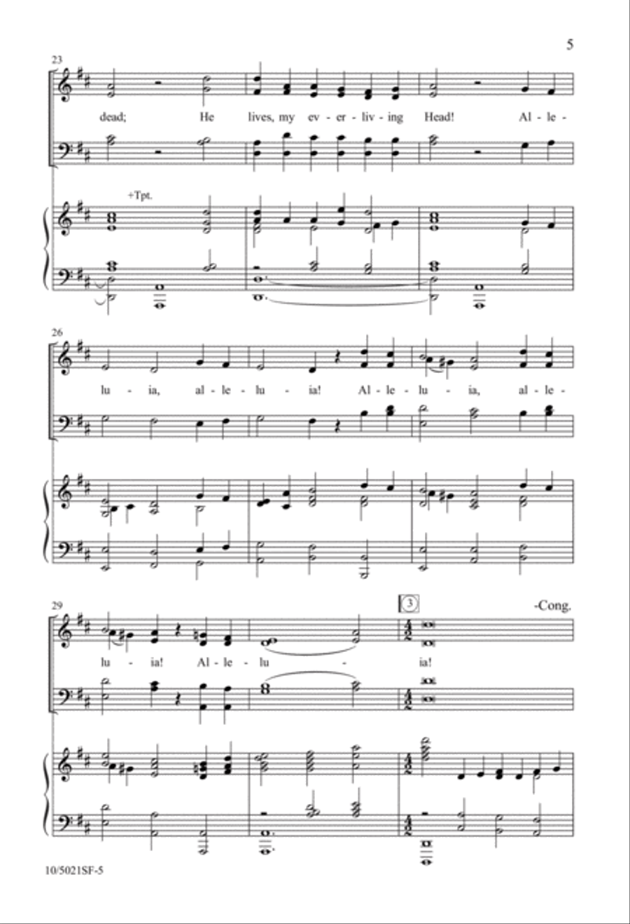 My Redeemer Lives! Alleluia! 4-Part scores gallery preview page 5