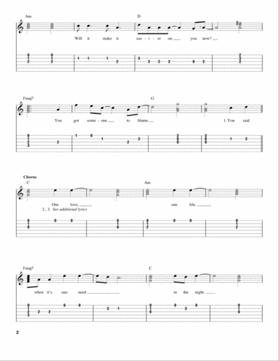 One Acoustic Guitar scores gallery preview page 2
