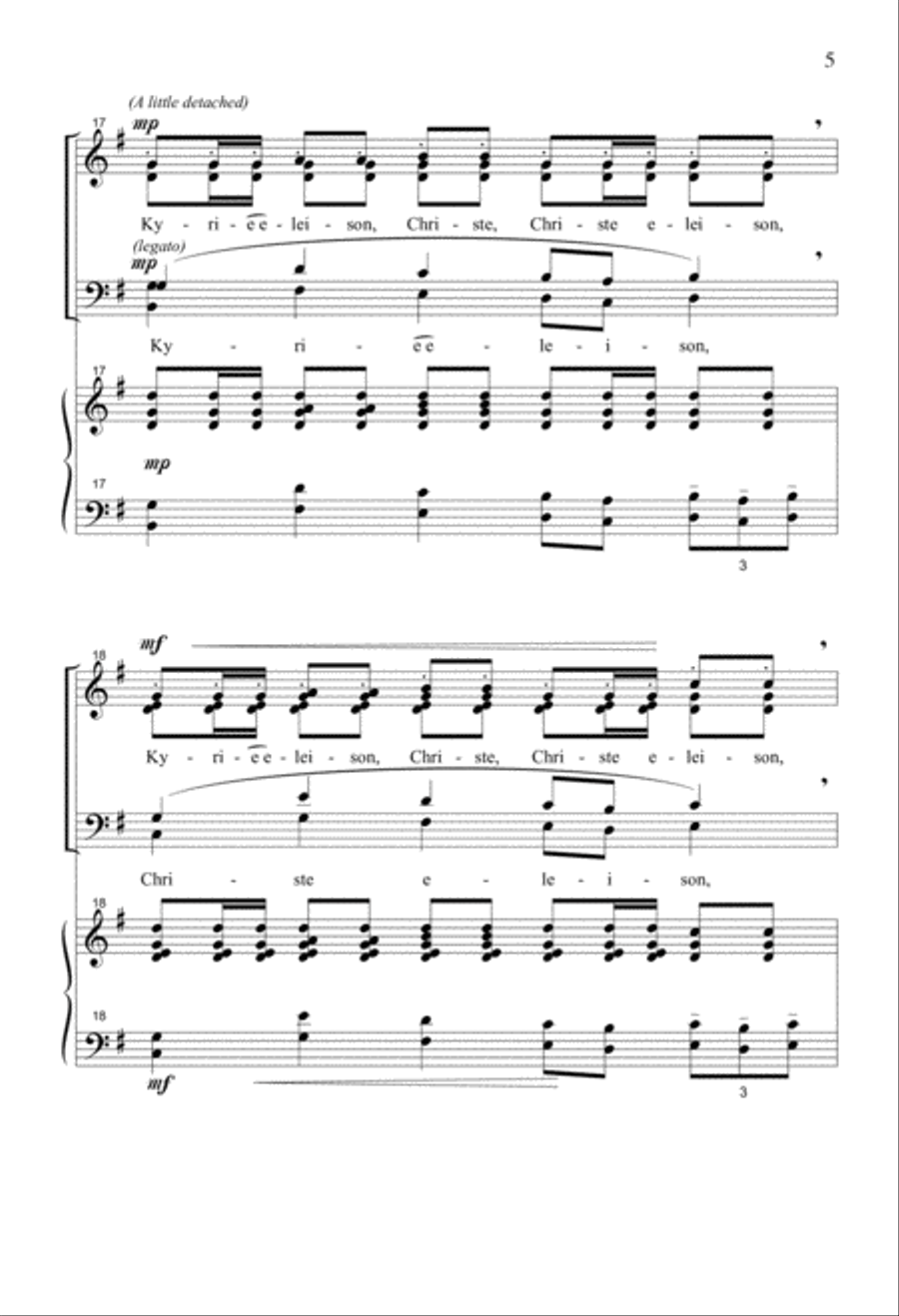 Kyrie Eleison 4-Part scores gallery preview page 4