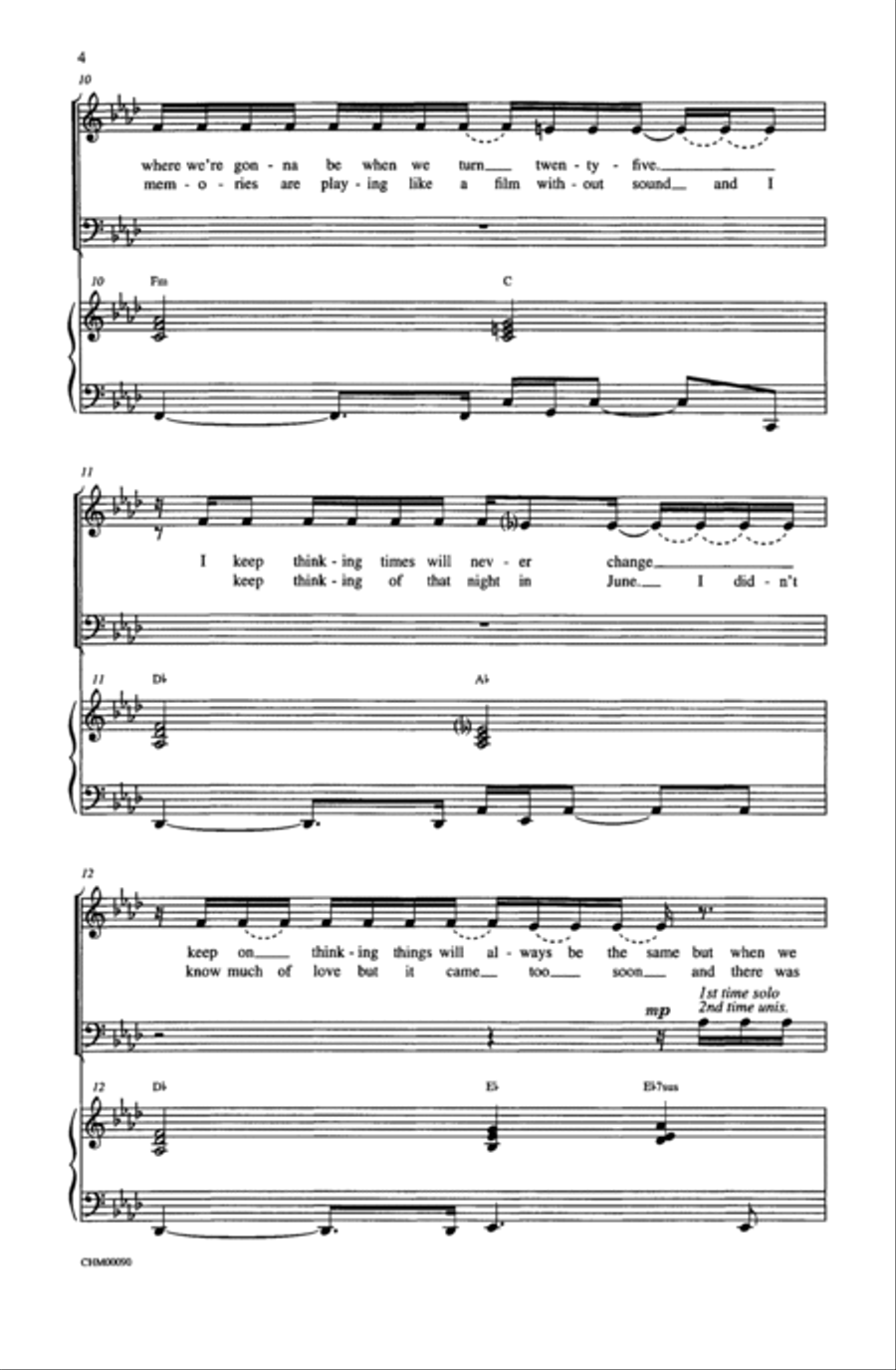 Graduation (Friends Forever) 4-Part scores gallery preview page 3