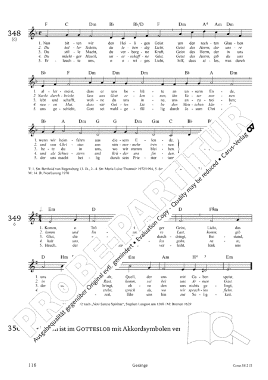 Gitarrenbuch zum Gotteslob Guitar scores gallery preview page 110