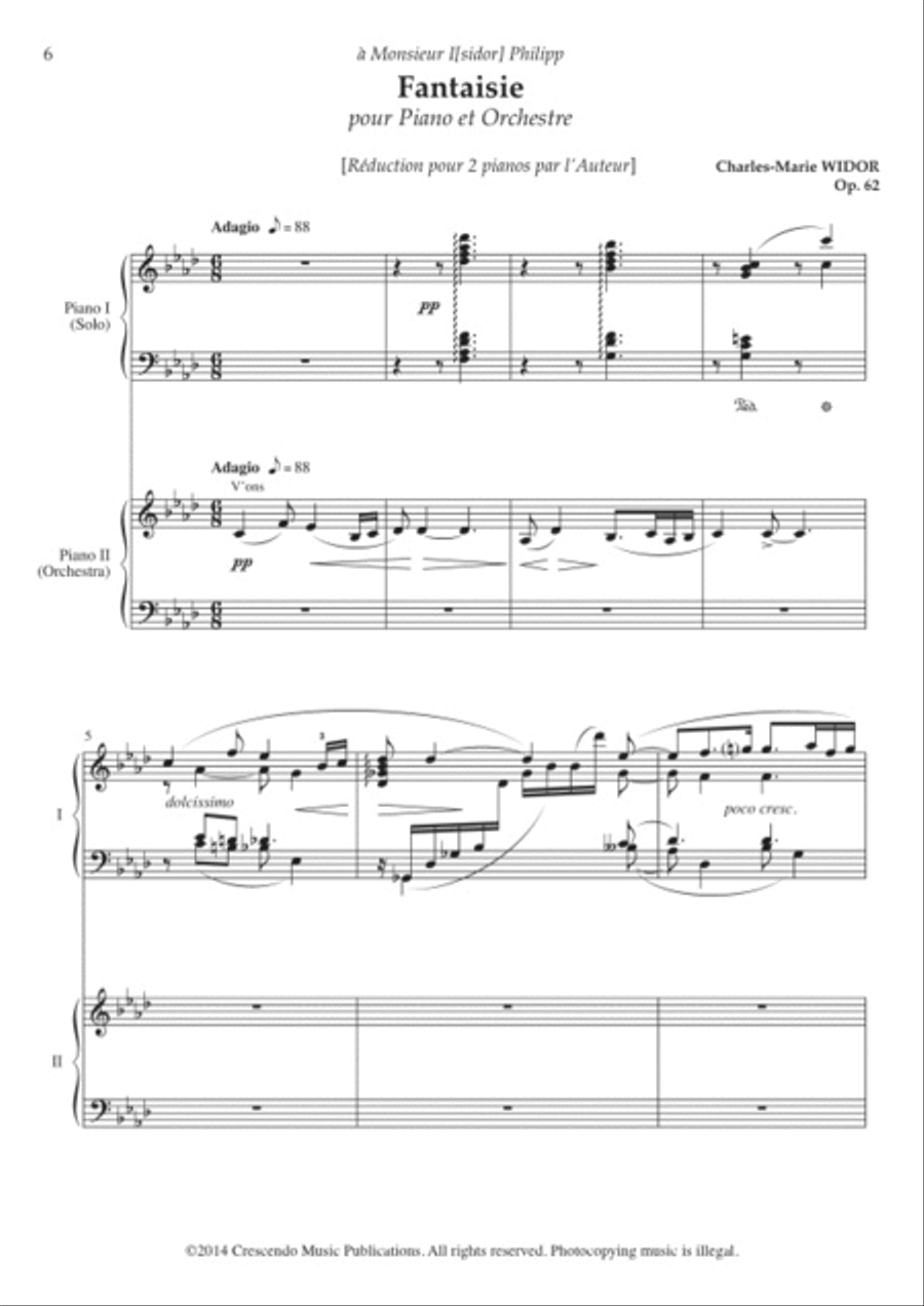 Fantaisie , Op. 62 Piano scores gallery preview page 2