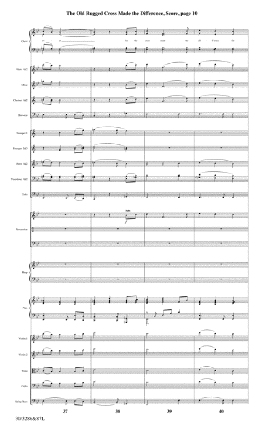 The Old Rugged Cross Made the Difference - Orchestral Score and Parts Choir scores gallery preview page 13