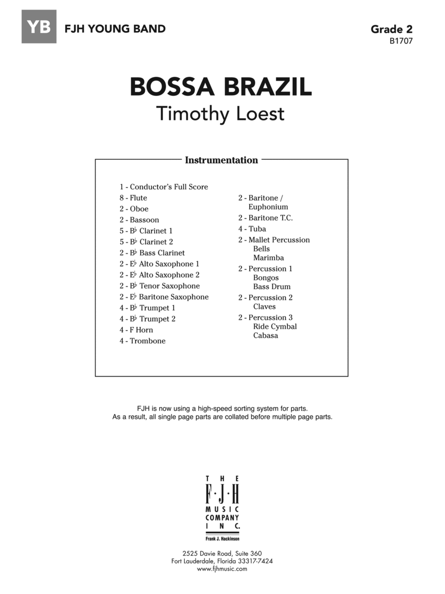 Bossa Brazil: Score Concert Band scores gallery preview page 1