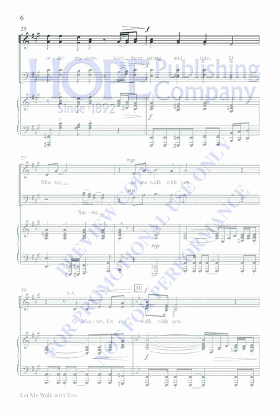 Let Me Walk with You 4-Part scores gallery preview page 6