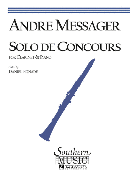Solo de Concours by Andre-Charles Messager B-Flat Clarinet - Sheet Music