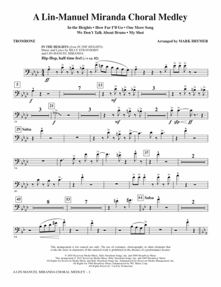 A Lin-Manuel Miranda Choral Medley (arr. Mark Brymer) - Trombone