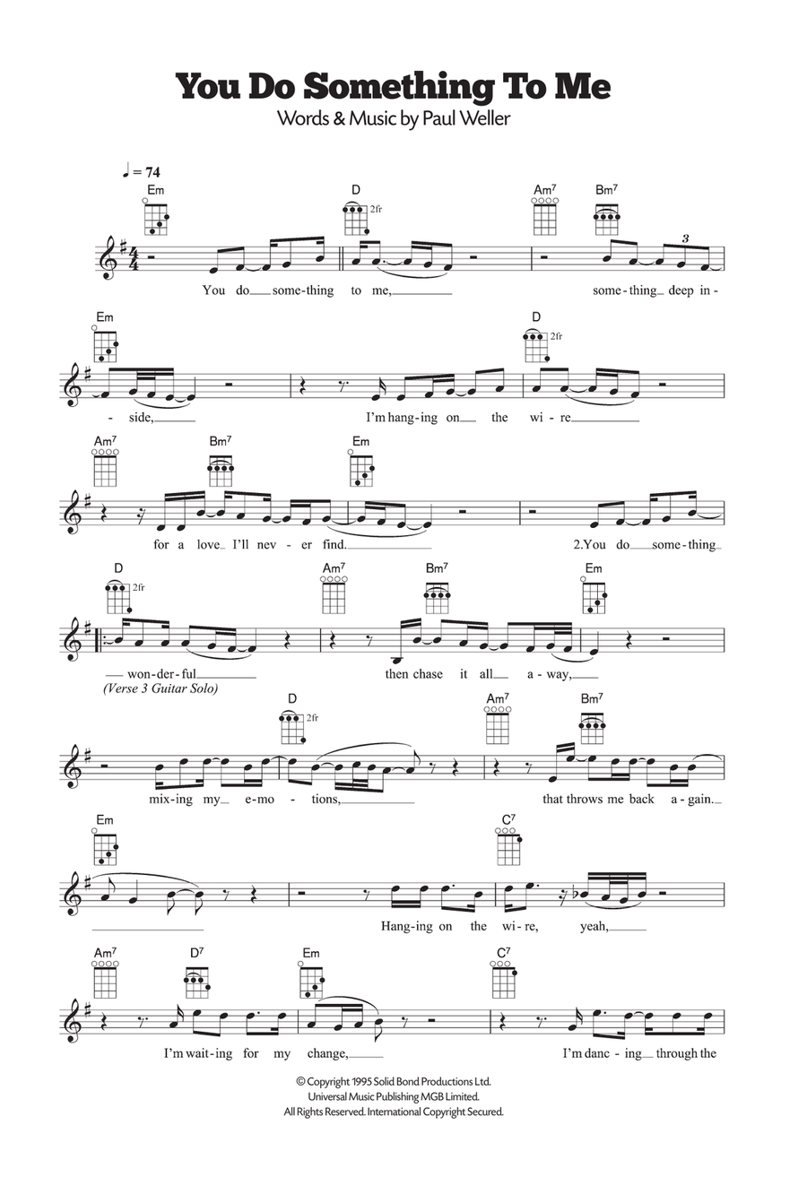 You Do Something To Me You Do Something To Me Ukulele scores gallery preview page 1