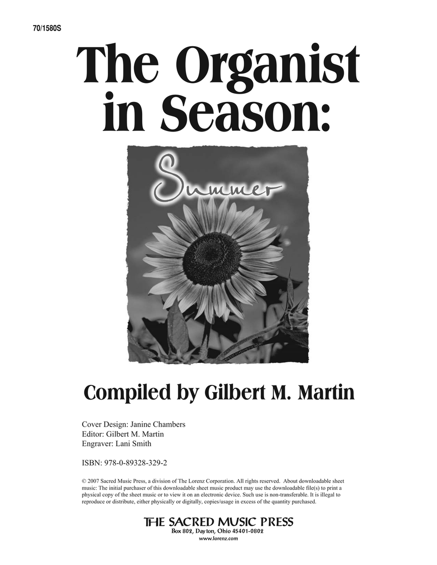 The Organist in Season: Summer Organ scores gallery preview page 1