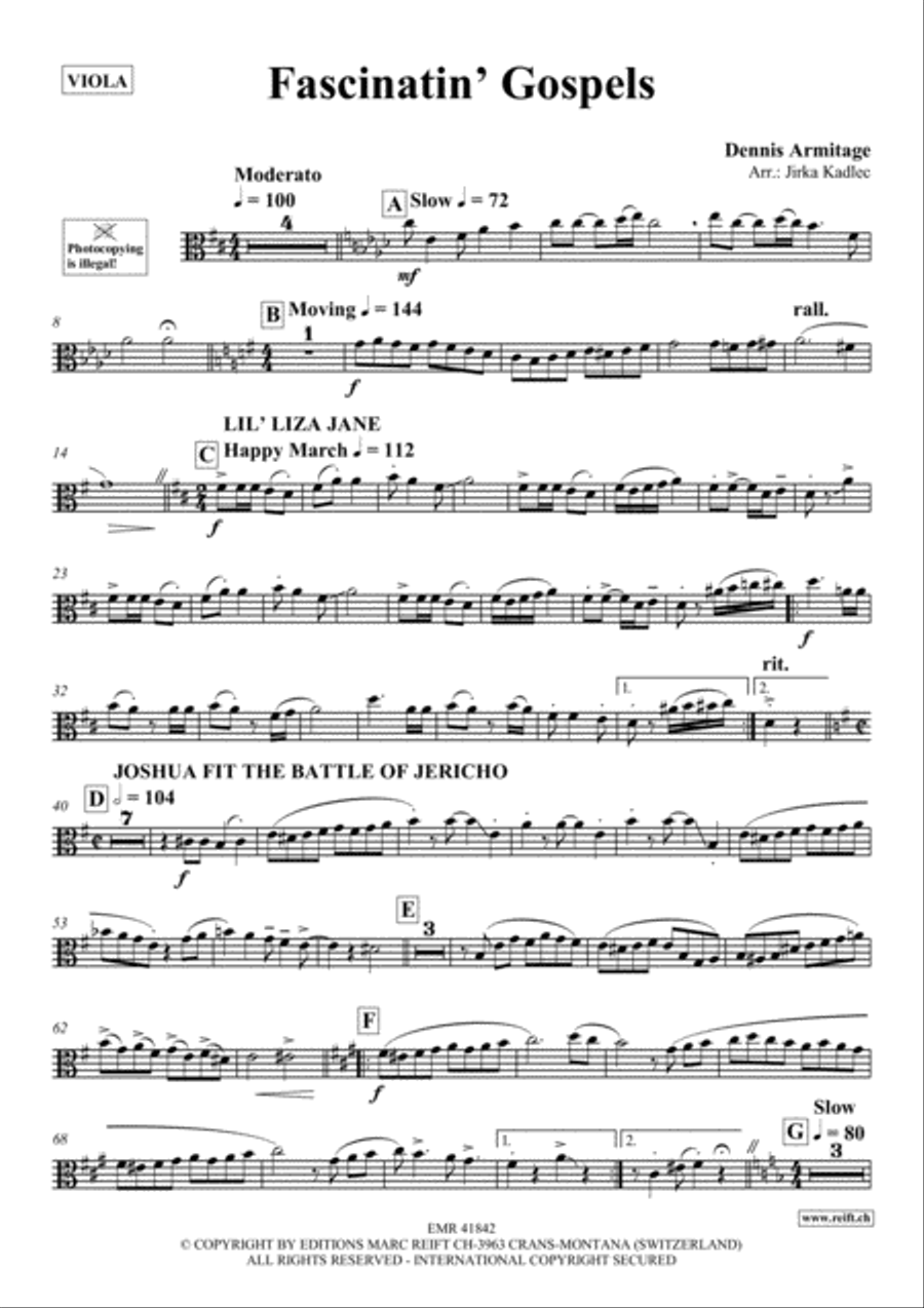 Fascinatin' Gospels Viola scores gallery preview page 2
