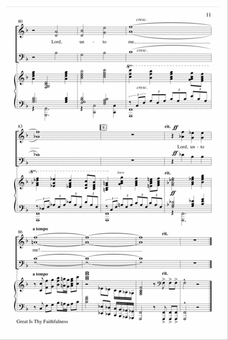 Great Is Thy Faithfulness Choir scores gallery preview page 11