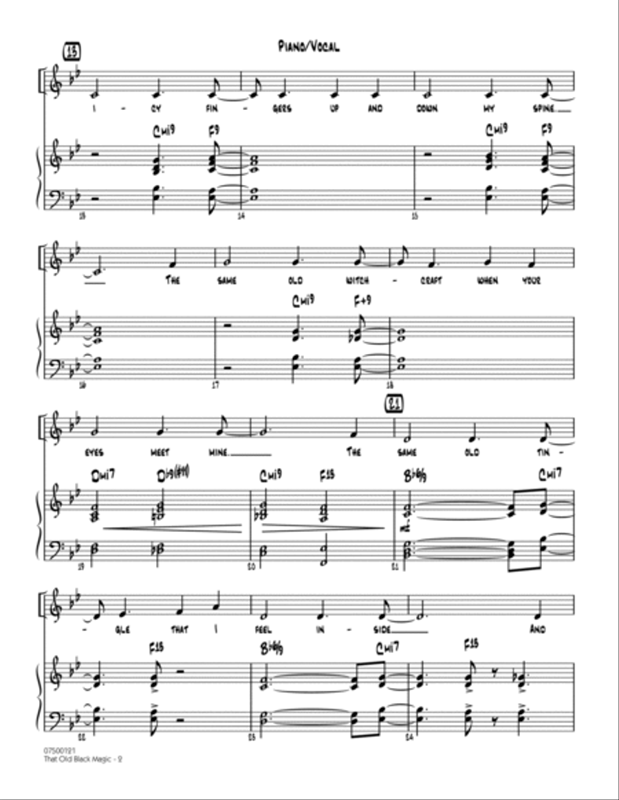 That Old Black Magic - Piano/Vocal Jazz Ensemble scores gallery preview page 2