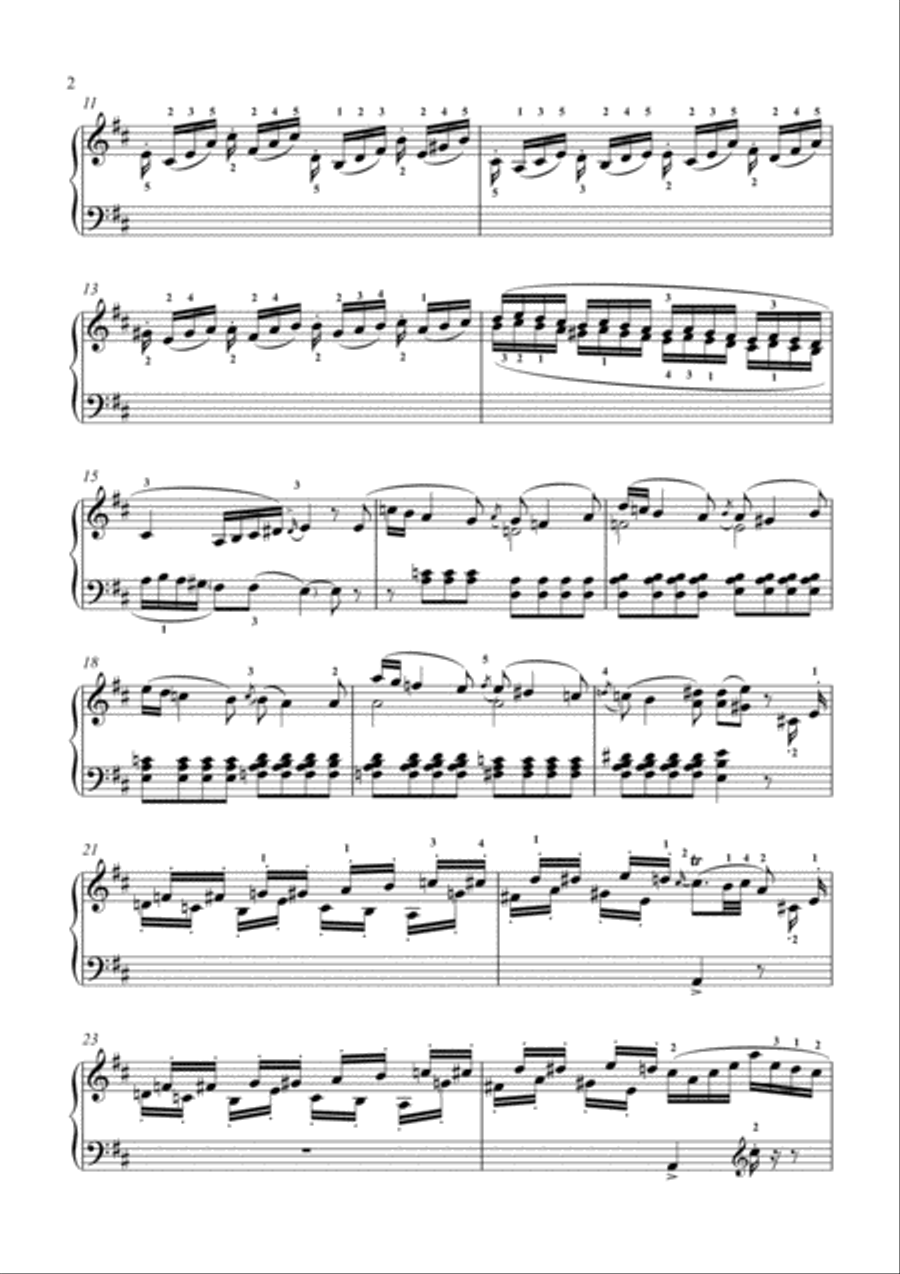 Scarlatti-Sonata in D-Major L.461 K.29(piano) Piano Solo scores gallery preview page 3