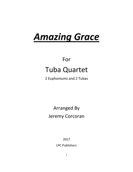 Amazing Grace for Tuba Quartet image number null