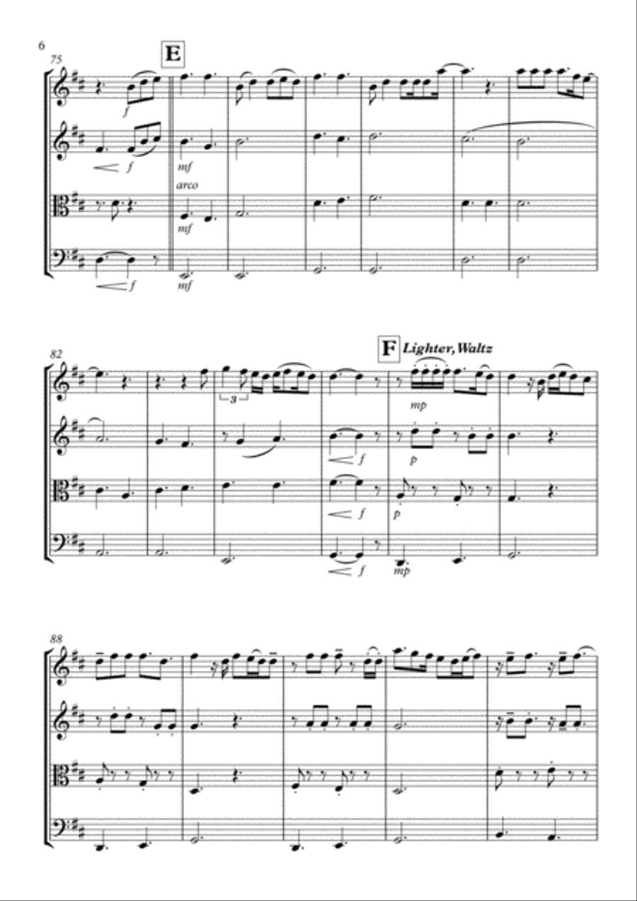Give Me Love String Quartet scores gallery preview page 6