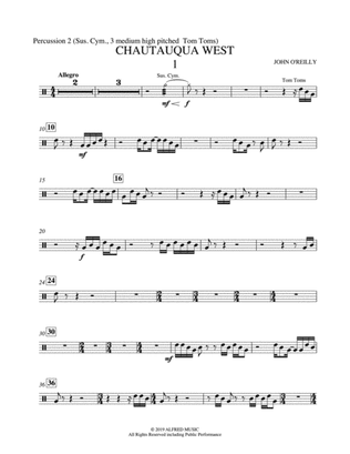 Chautauqua West: Percussion 2, (Suspended Cymbal, Tom Toms)