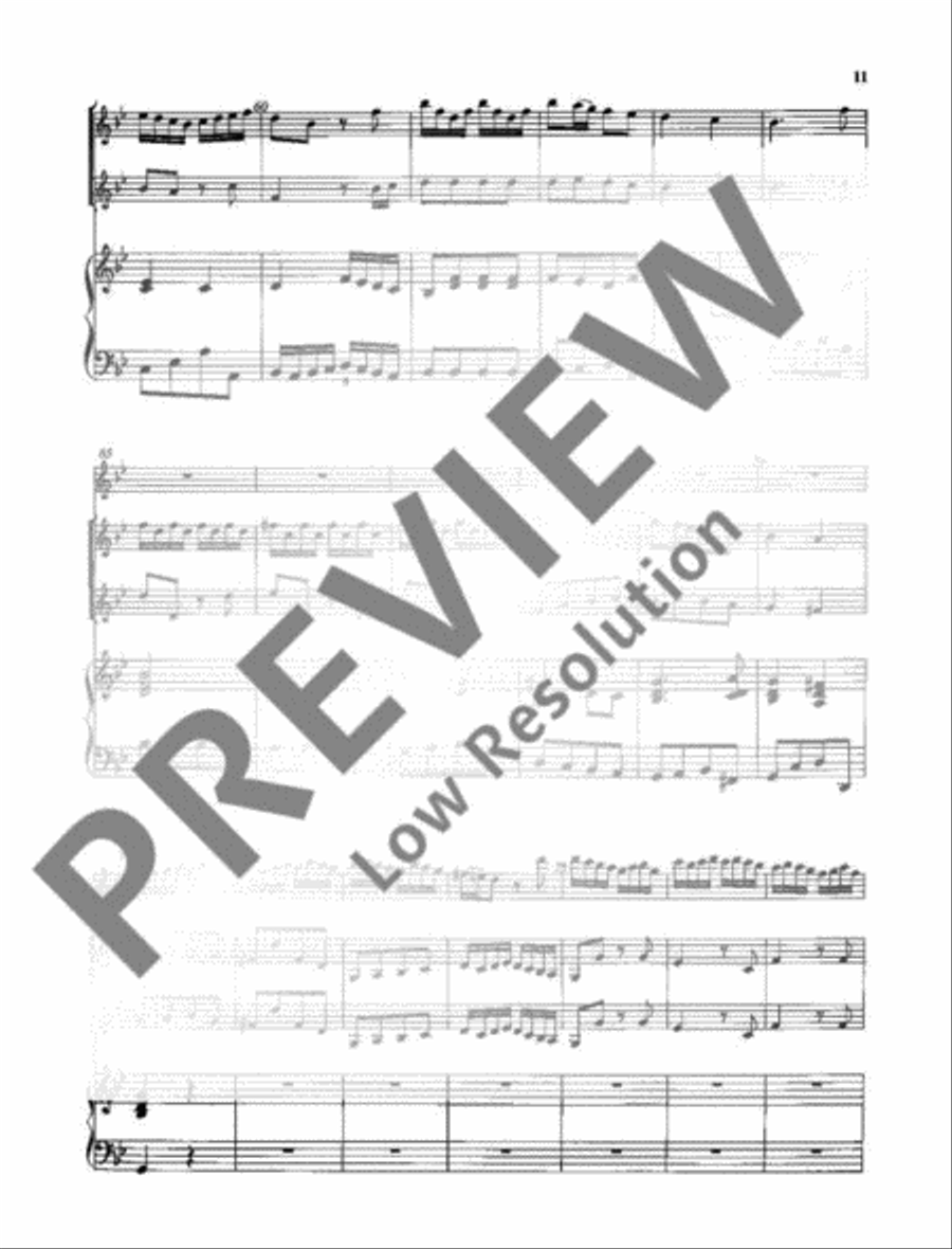 Concerto Bb major Alto Recorder scores gallery preview page 12