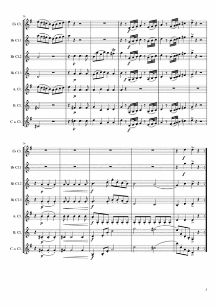 Divertimento Mvt. 1 for Full Clarinet Choir image number null
